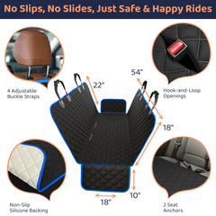 Petloox dog seat cover side flaps shield doors from paws and mess.