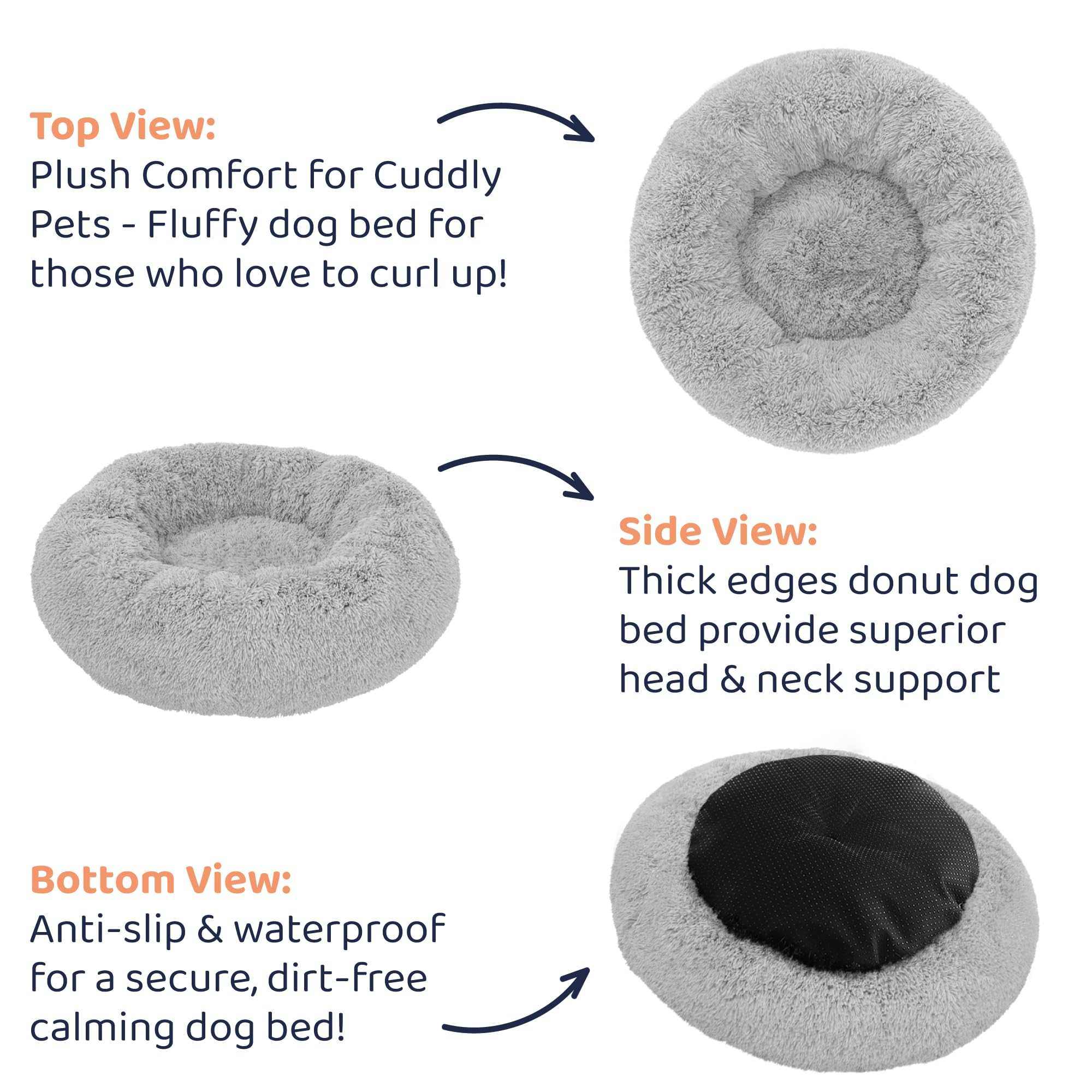 Petloox donut bed durable design ideal for daily lounging and calming routines.