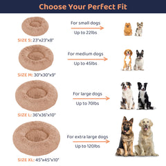Petloox Donut Bed Nest Shape — calming hideaway for anxious pets during routines.