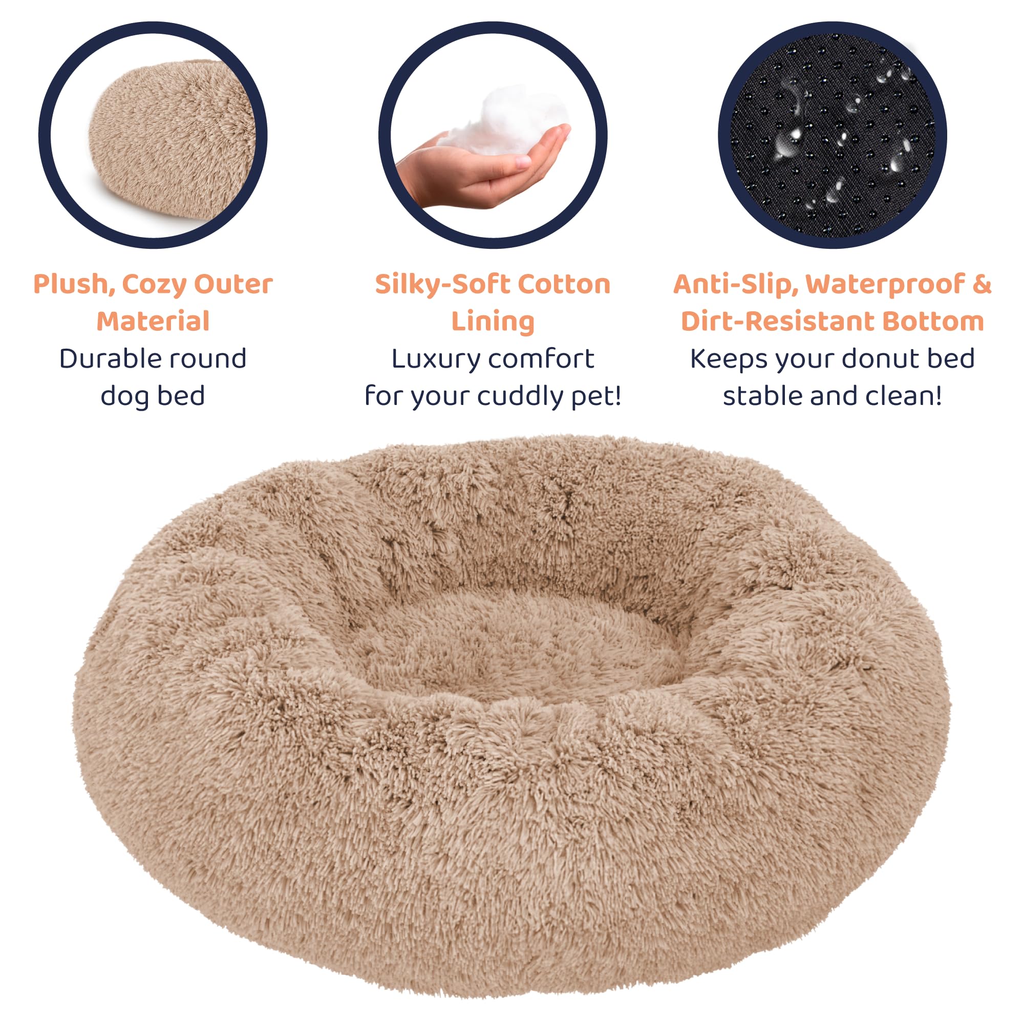 Petloox Donut Bed Round Design — blends with home decor while offering soft retreat.