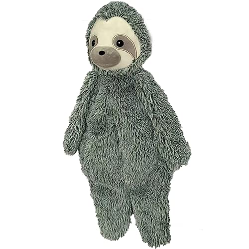 PetLou floppy sloth toy 19-inch with squeak and crinkle for interactive play.