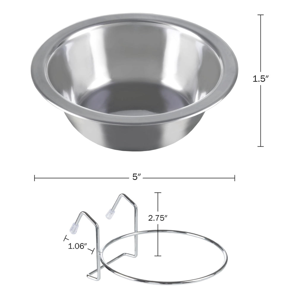 PETMAKER dual bowls fit crate setups for meals.
