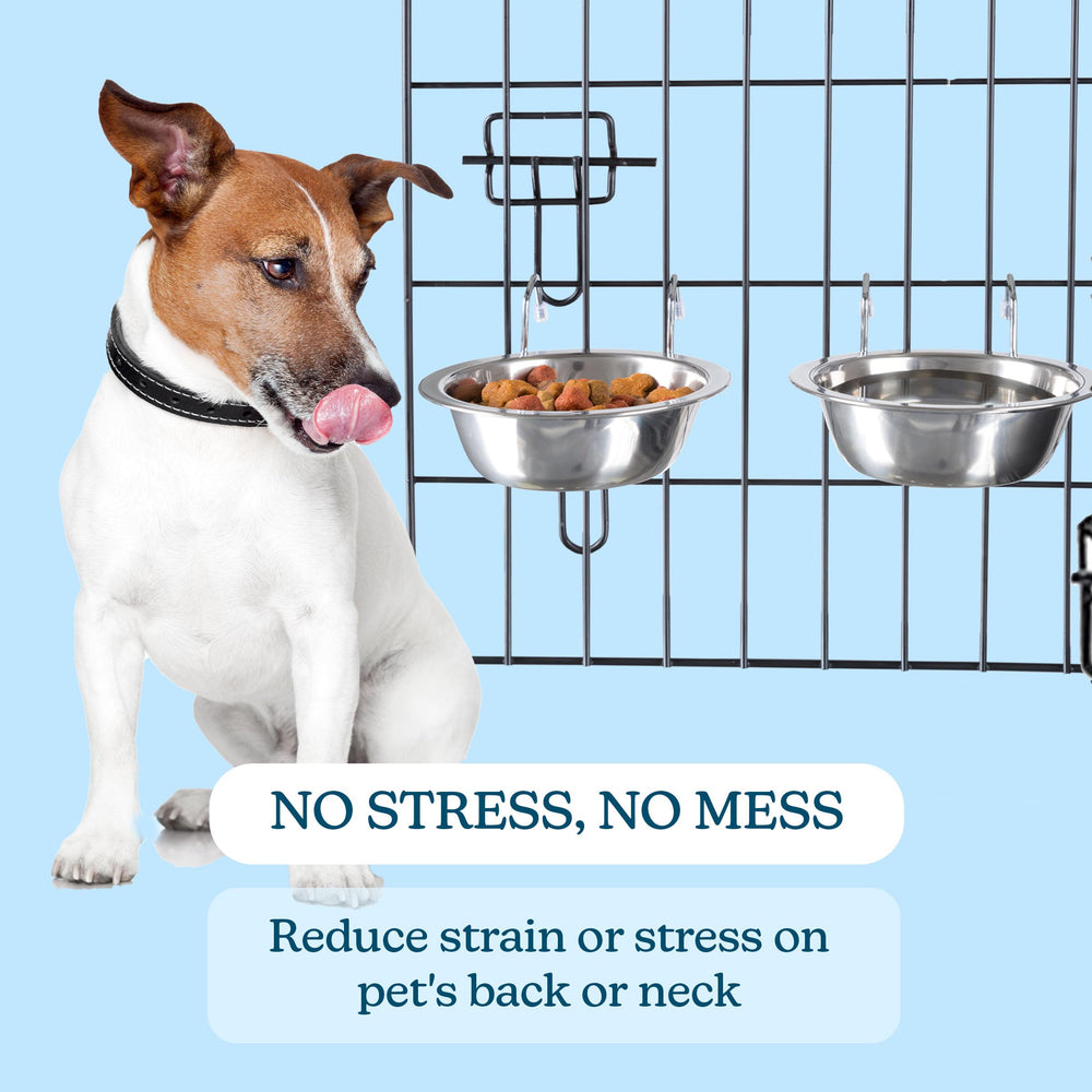 PETMAKER rust-resistant bowls for long-lasting use.
