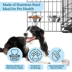 PETMAKER stainless-steel dog bowls 8oz capacity are dishwasher-safe.