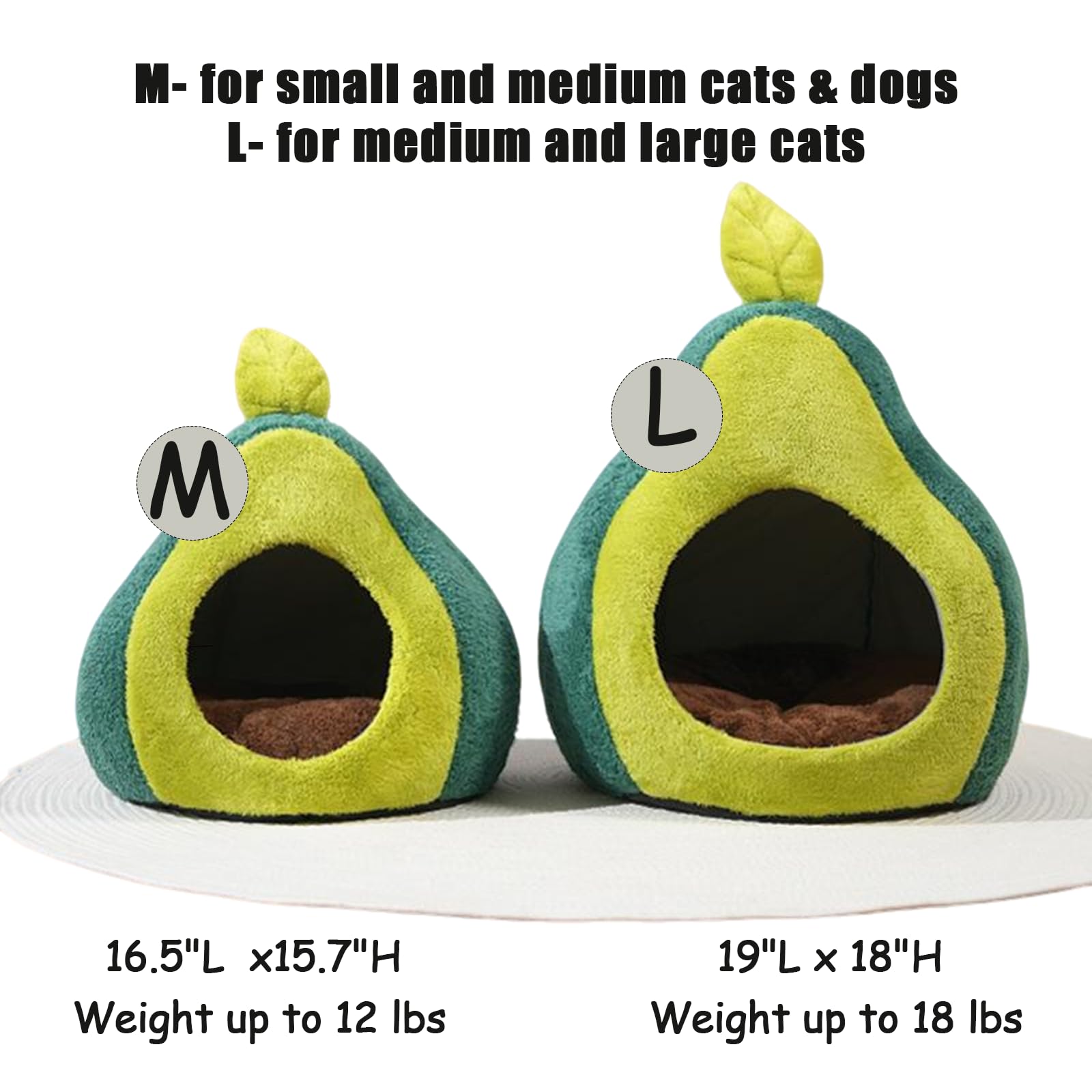 Petmarket Avocado Cat Bed removable cushion for easy washing and fluff retention