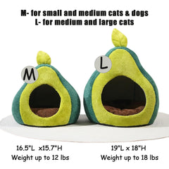 Petmarket Avocado Cat Bed removable cushion for easy washing and fluff retention