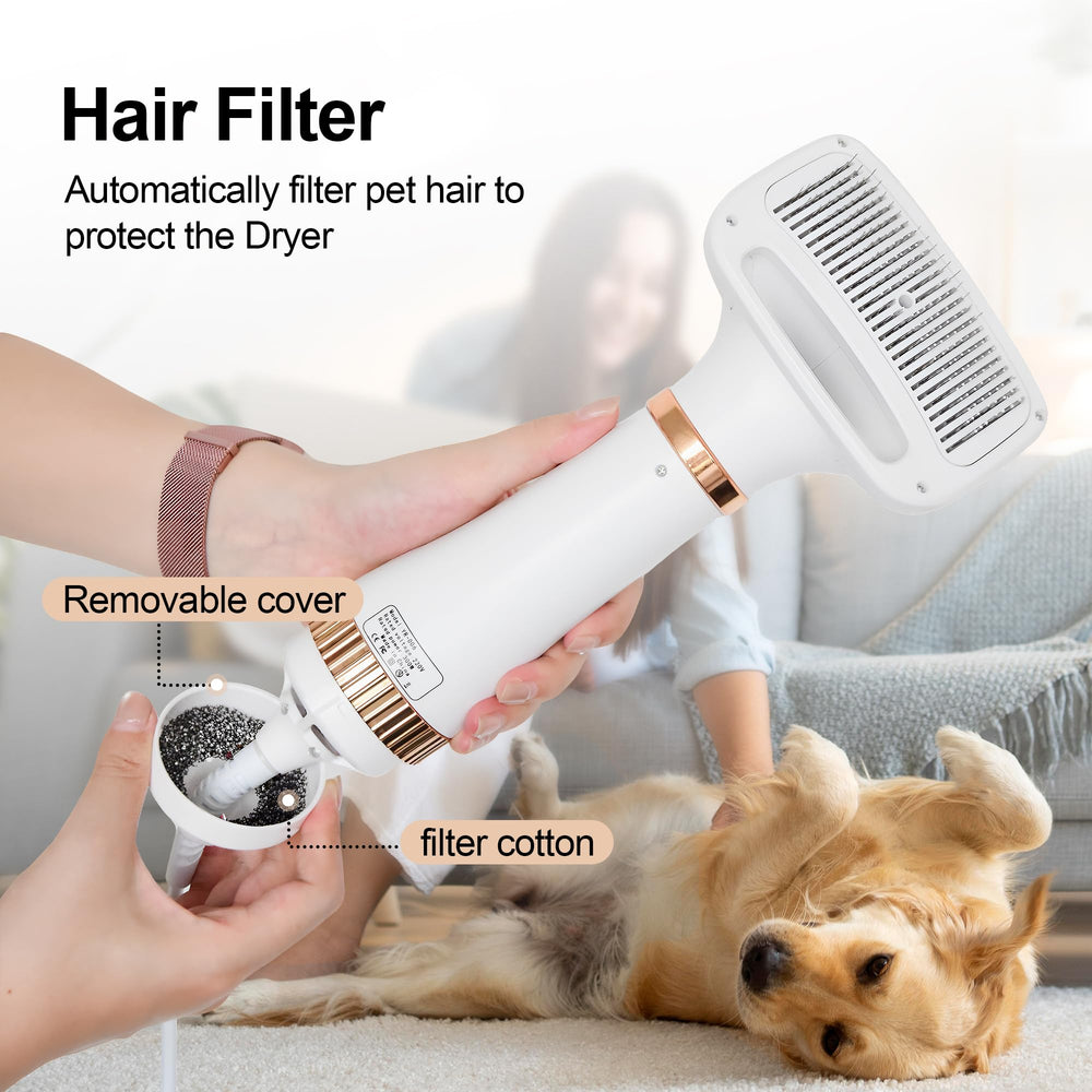 Petmarket low-noise dog dryer operating at 75–85 dB