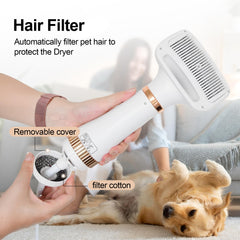 Petmarket low-noise dog dryer operating at 75–85 dB