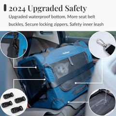 PetMasion cat carrier collapsible folded for convenient storage and portability.