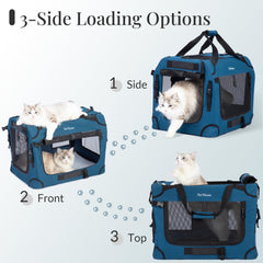 PetMasion extra large cat carrier interior cushion ensures cozy resting space during trips.