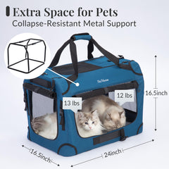 PetMasion extra large cat carrier open mesh interior for maximum airflow and ventilation.