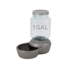 Petmate Mason-inspired Replendish bottle shows easy gravity hydration for dogs and cats