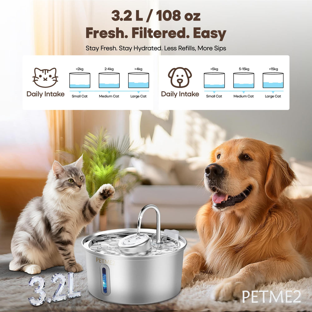 PETME2 ultra-quiet pump keeps living spaces peaceful all day.