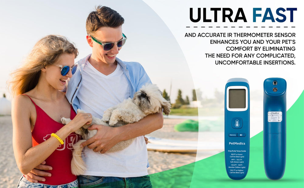 PetMedics silent mode makes temperature checks quiet for noise-sensitive dogs.