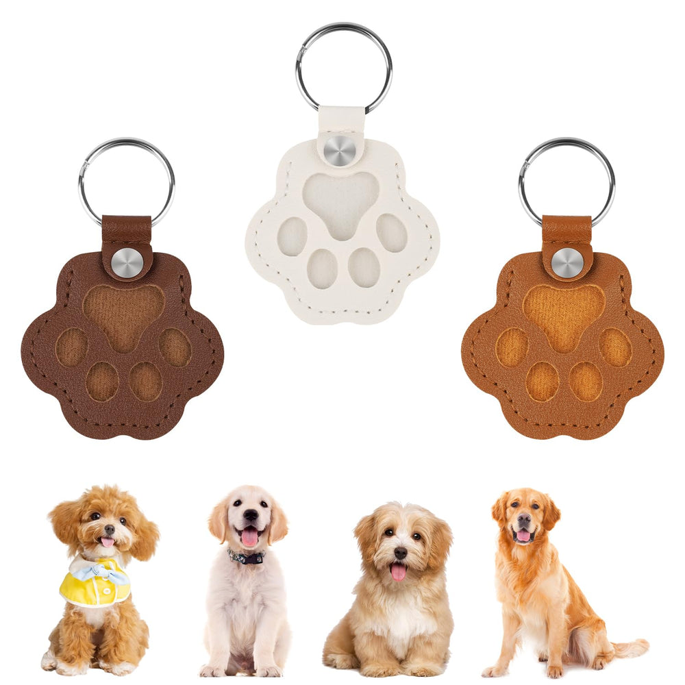 PetMemorial dog hair storage keychain insert for easy fur collection on the go