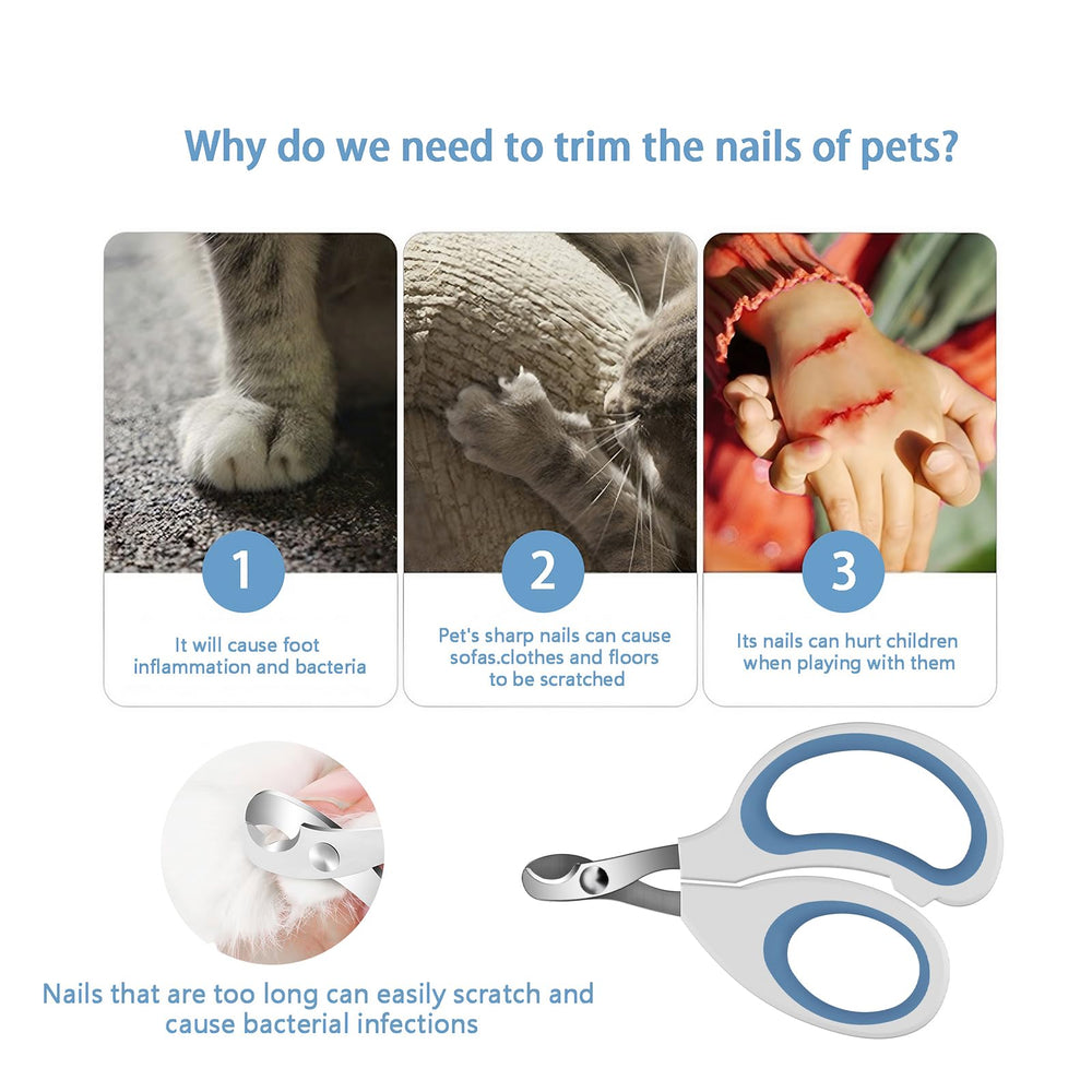 PETMGCOO multi-pet nail clippers suitable for cats, dogs, and rabbits.