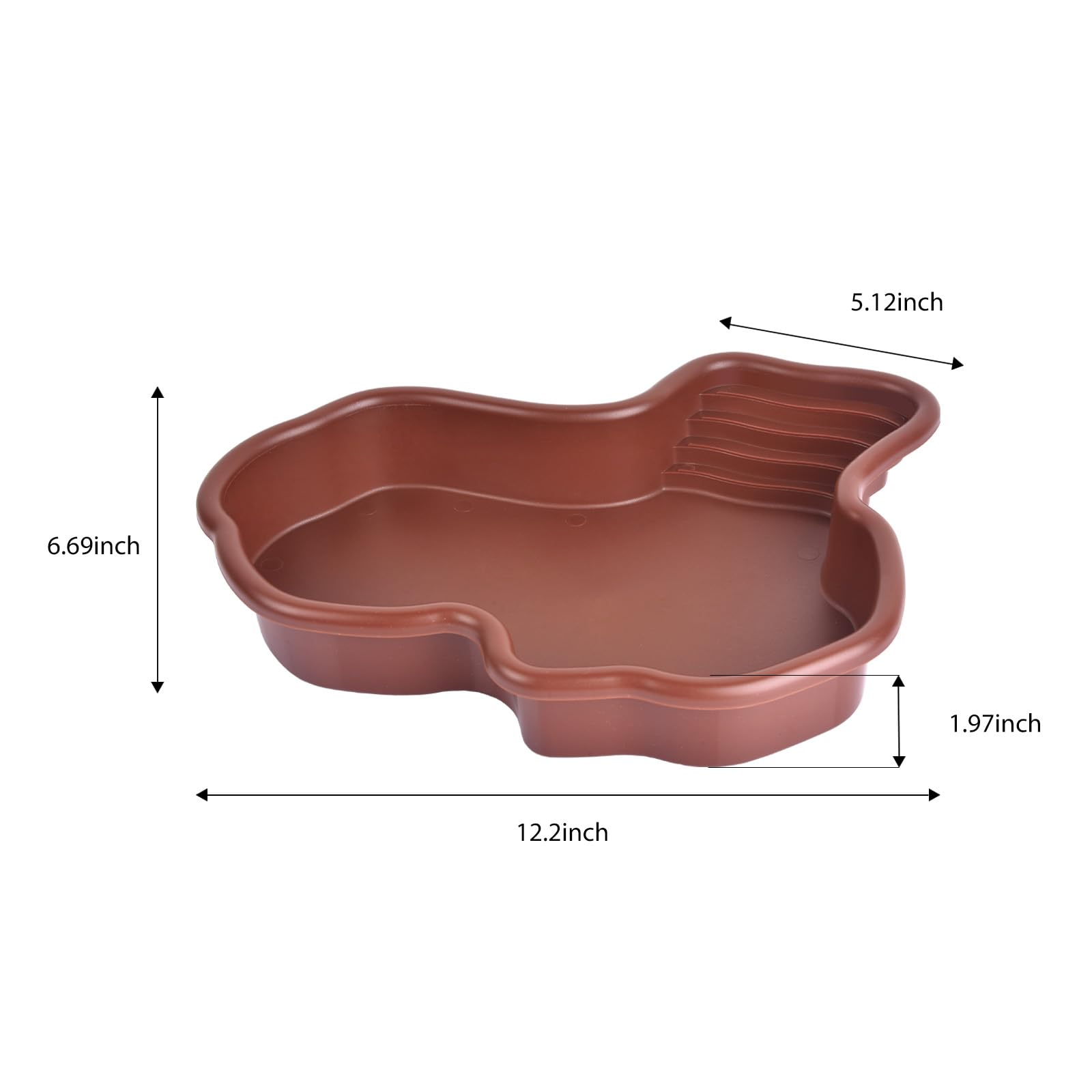 Petmolico large reptile water bowl ABS material for safe heat-resistant durability