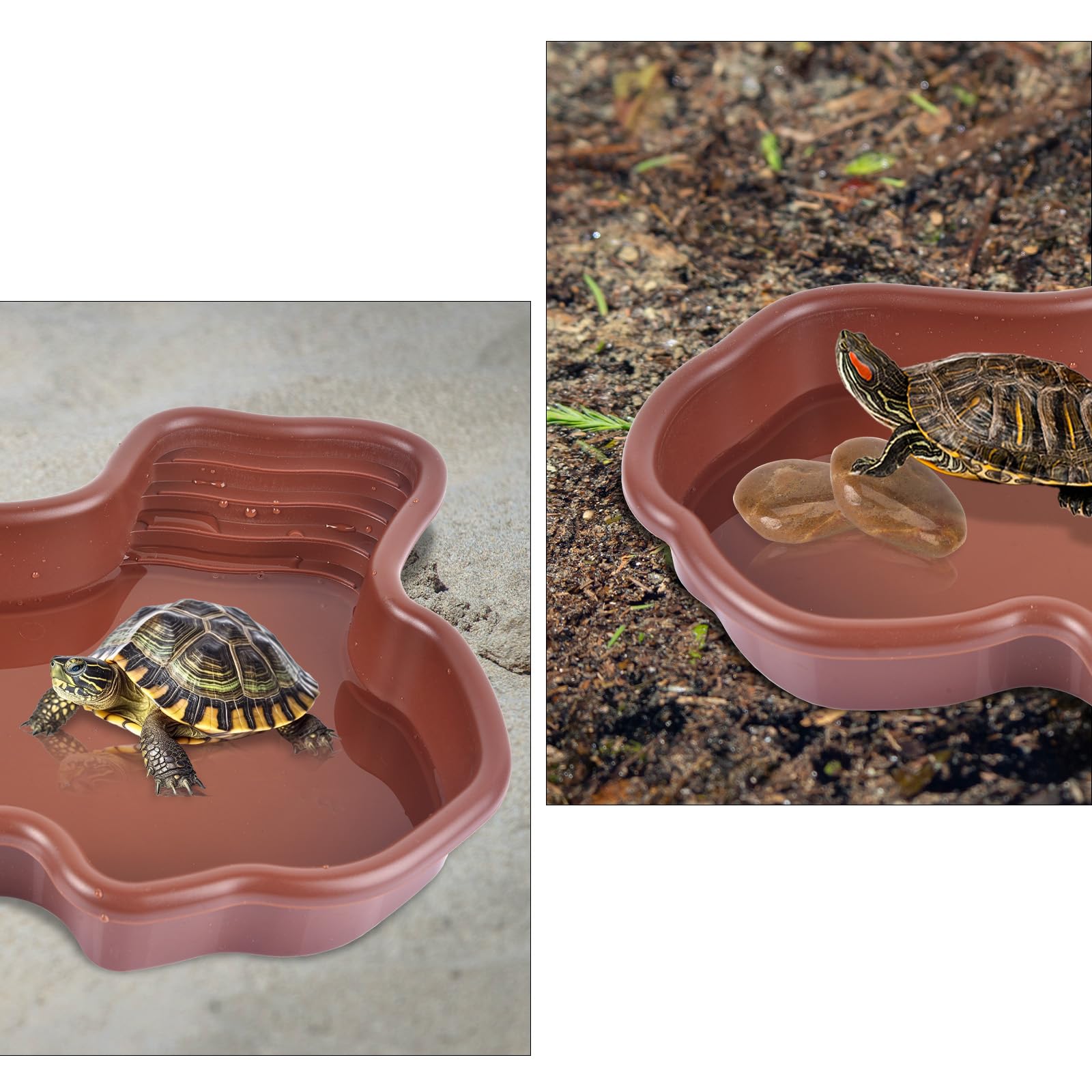 Petmolico water bowl anti-slip rock-look supports natural habitat feel and non-slip use
