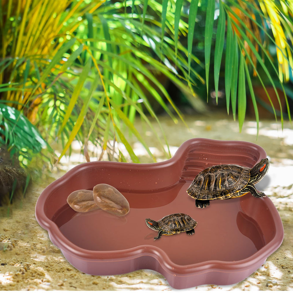 Petmolico large reptile water bowl habitat-use turtle gecko lizard