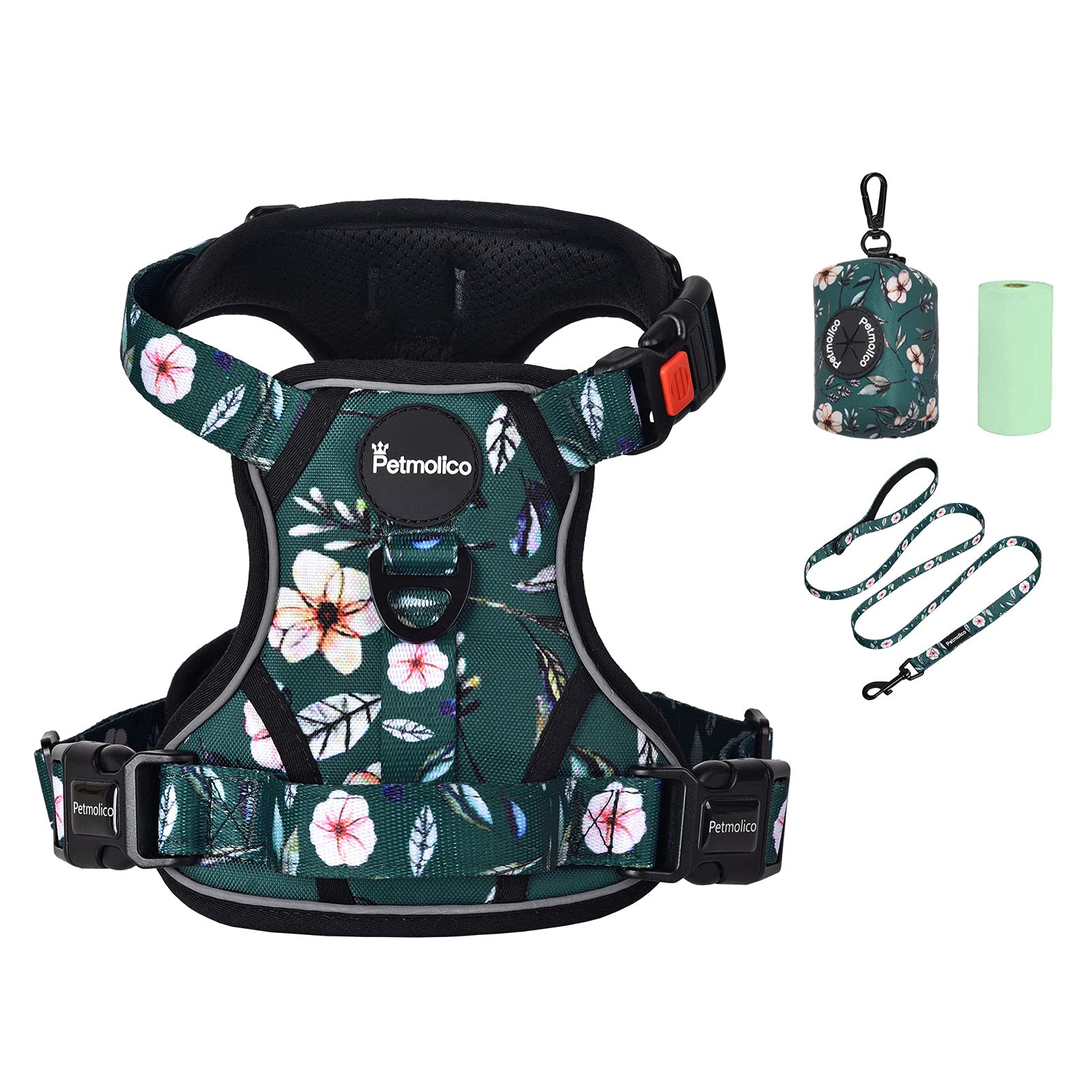 Petmolico no-pull harness back handle for easy control during walks