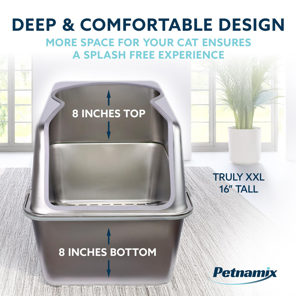 PETNAMIX XXL anti-tracking pedal and mat reduce litter spread.