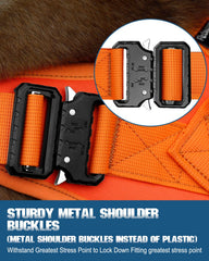 PETNANNY vest showcasing dual metal buckles for strong pulling support