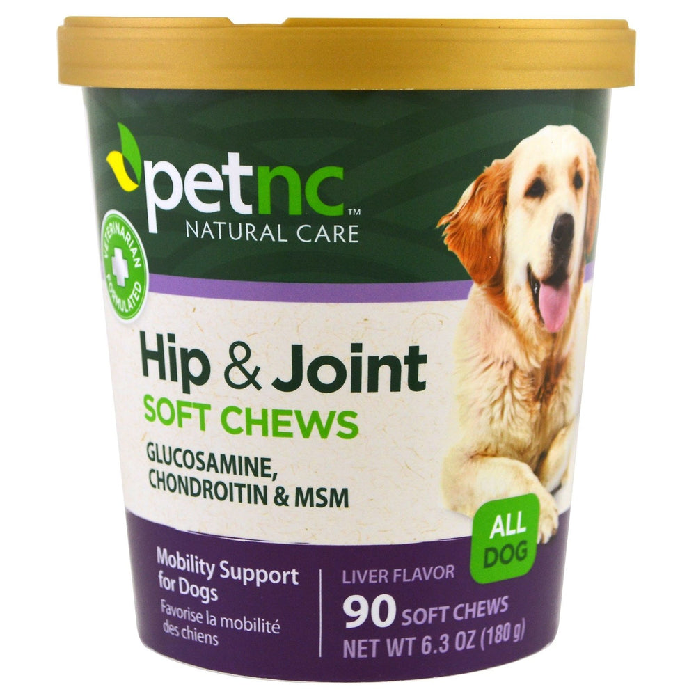 PetNC Hip & Joint Soft Chews for Dogs with liver flavor support joint mobility