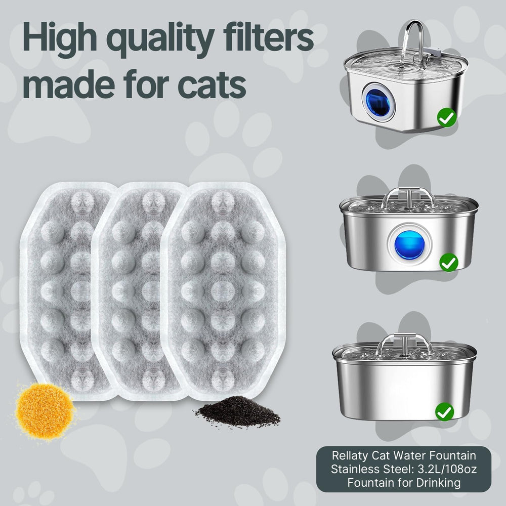 PetNeizance replacement filters with multi-layer filtration for clean water