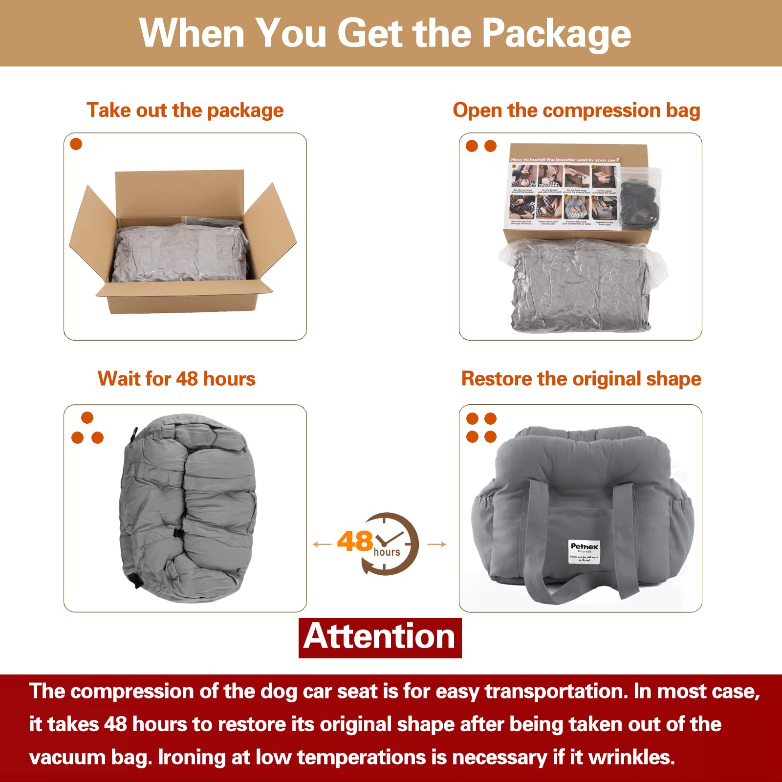 Petnex dog car seat strap-safety-belt keeps your dog secure.