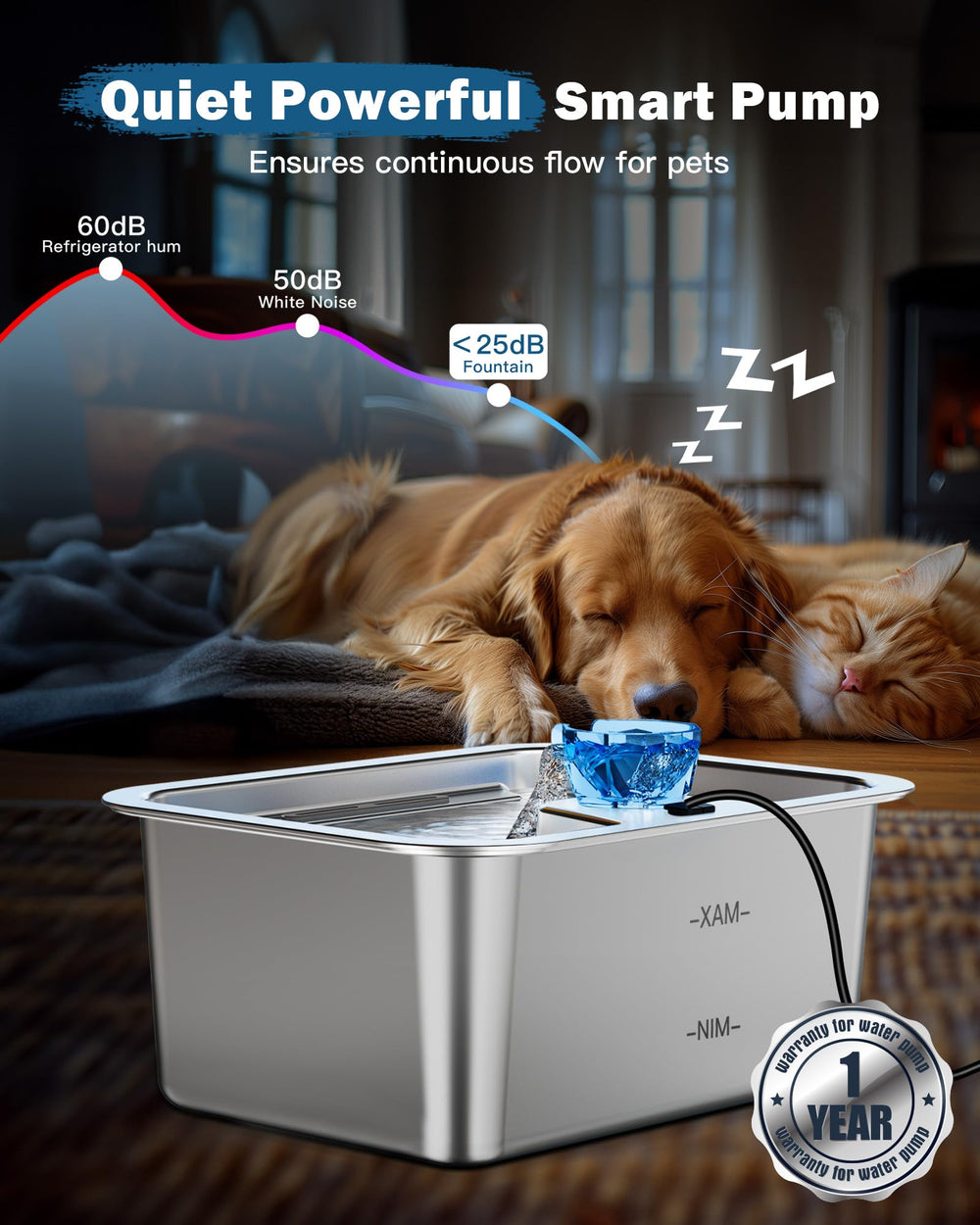 PETNF 12-inch drinking depth image supports easy drinking posture.