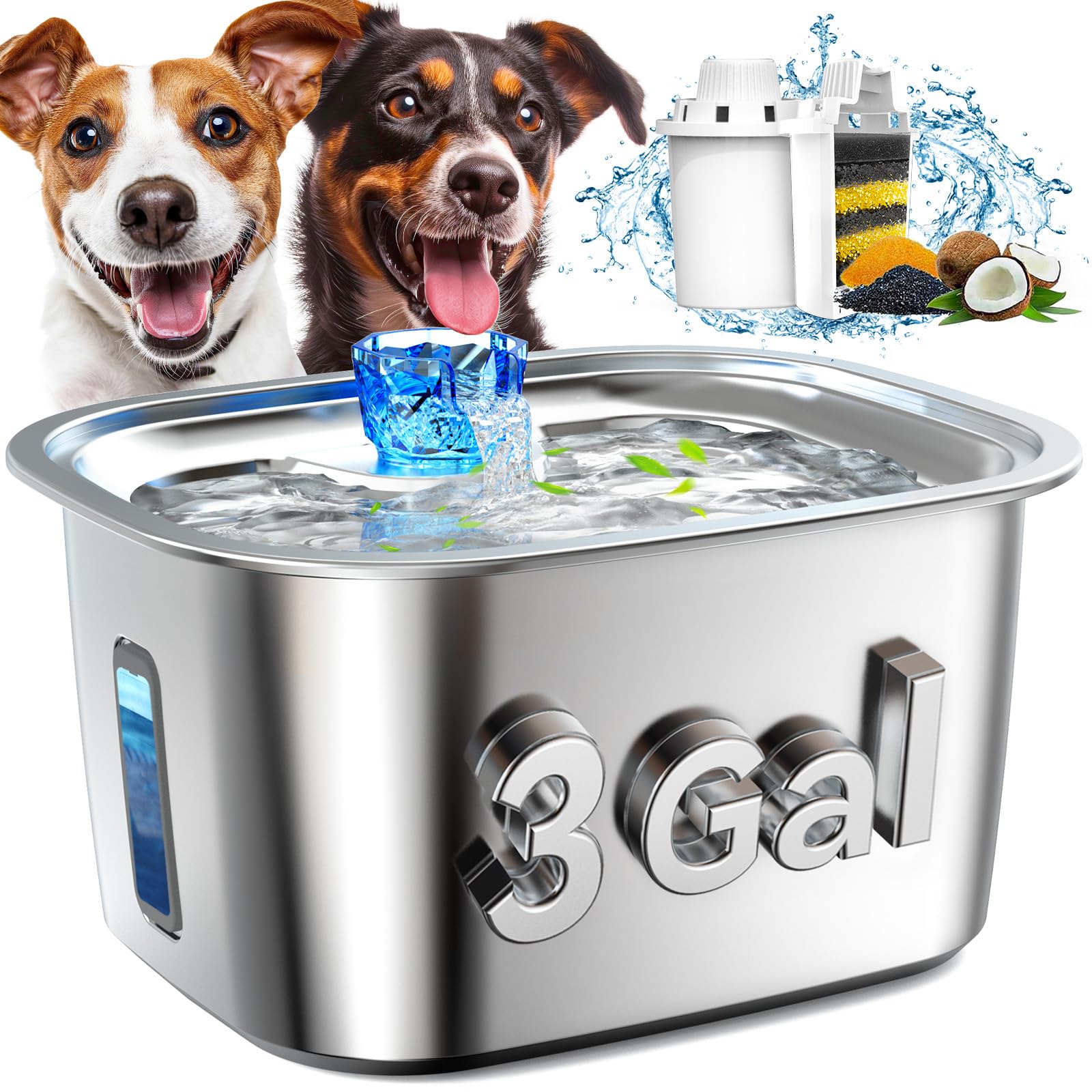 PETNF 3-gallon capacity supports multi-pet households and lengthy absences.