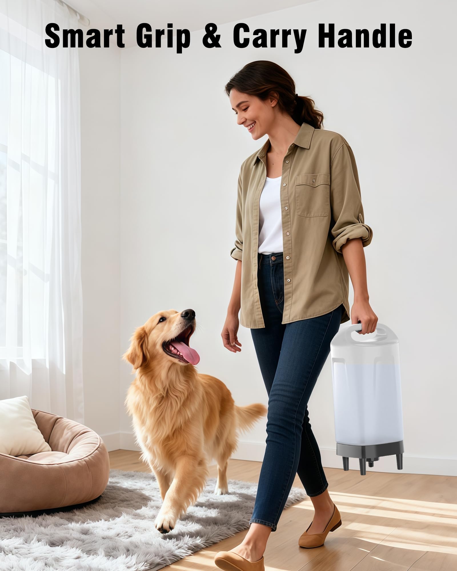 PETNF anti-splash bowl keeps floors drier during day-long drinking sessions.