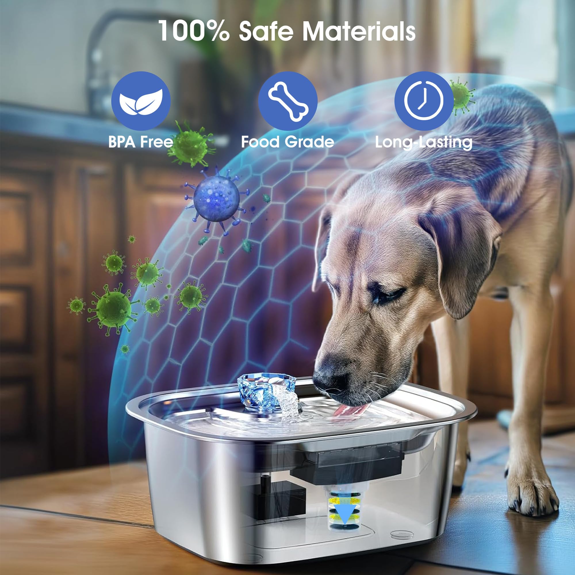 PETNF filters compatible with D2341/D2223/D2322/D2419 models for versatile pet fountains