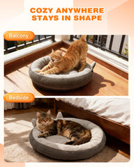 PETNF heated cat bed with smart timer ensures safe, energy-saving heating while pets rest.