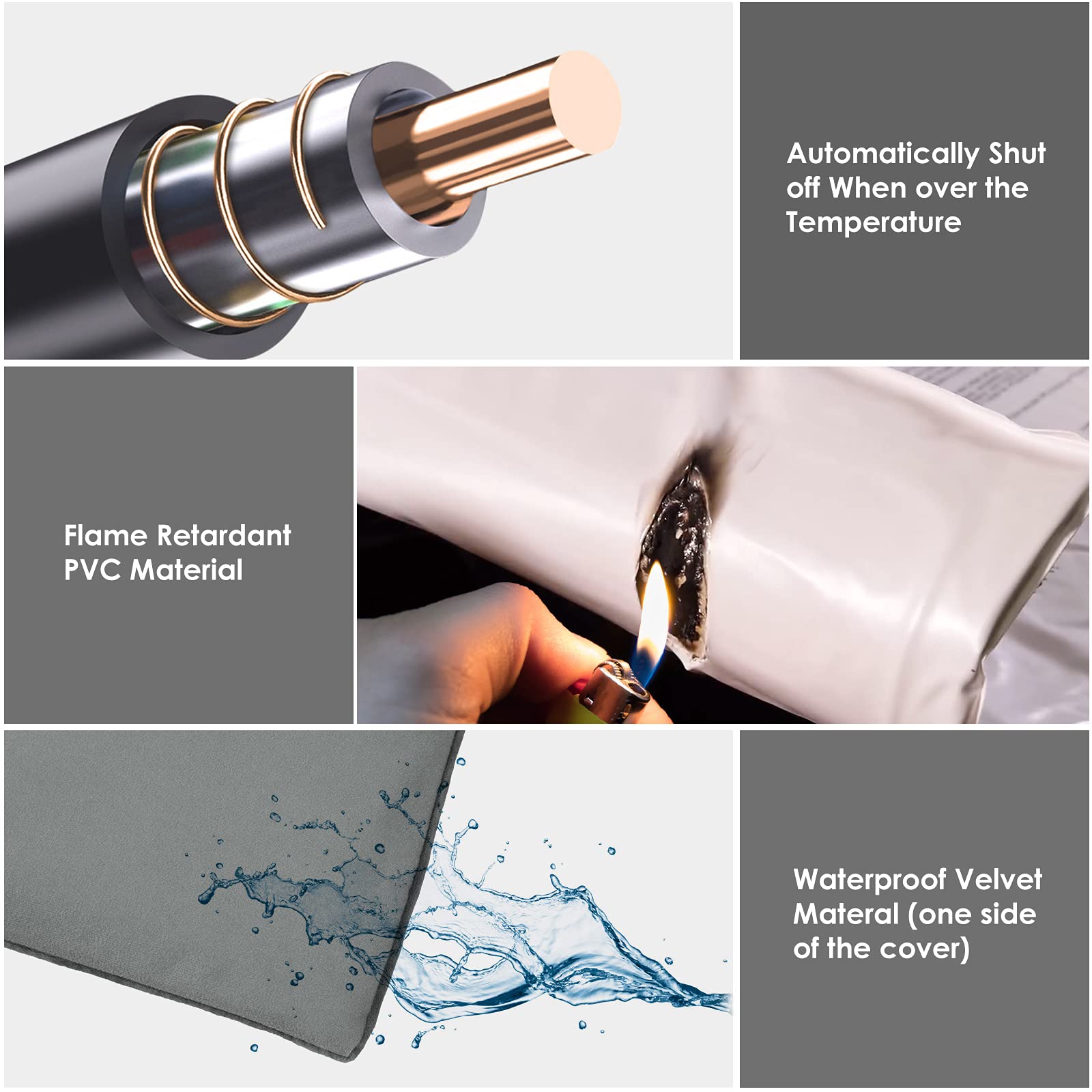 PETNF IP67 waterproof heating pad ready for indoor/outdoor use.