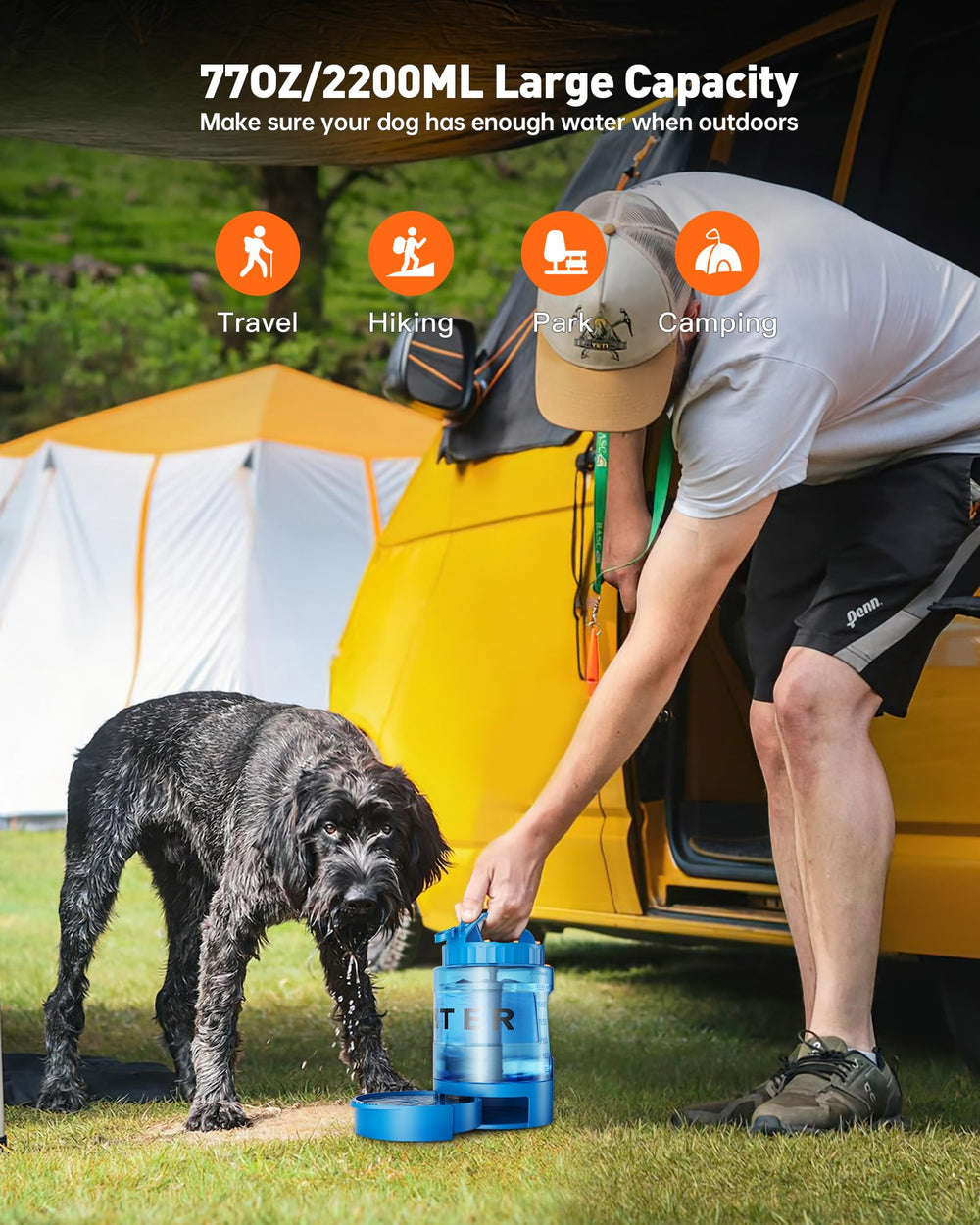 PETNF leak-proof lid ensures spill-free hydration during adventures