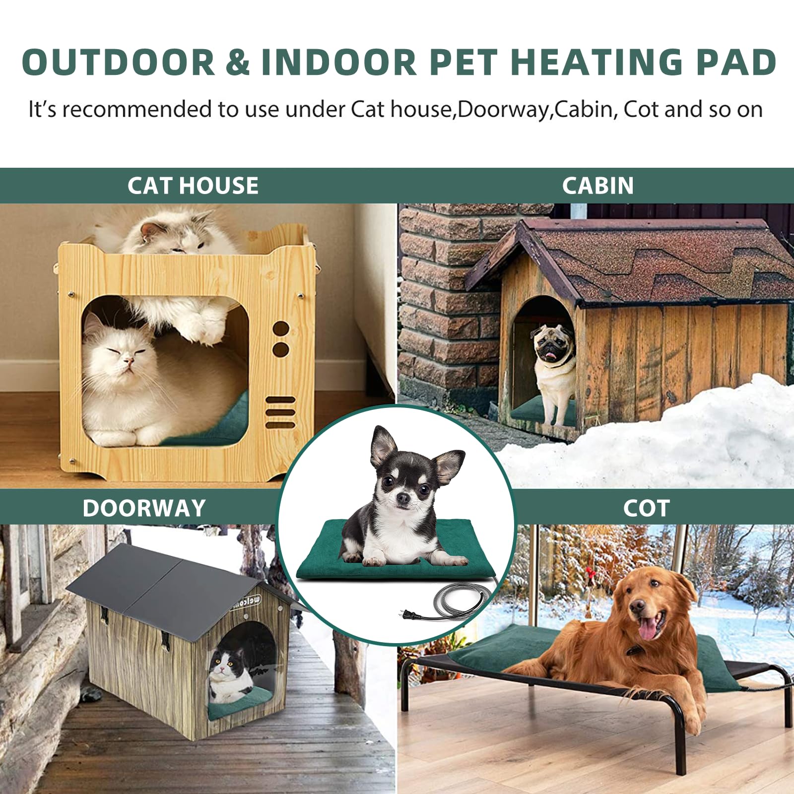 PETNF compact 30x50 cm heating mat fits small pets