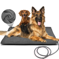 PETNF outdoor heated pet bed with waterproof cover outdoors for sheltered spaces.