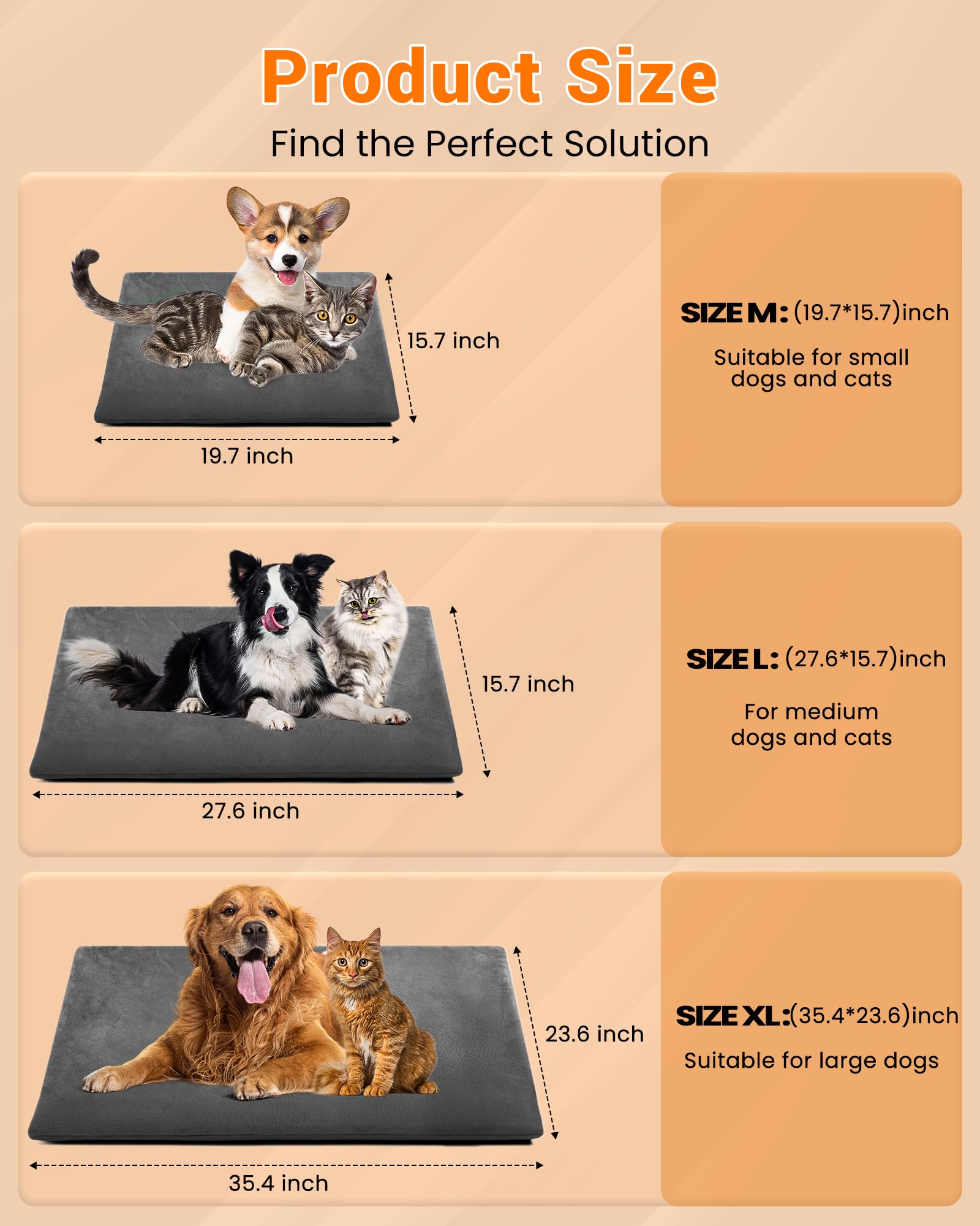 PETNF outdoor heating pad placed on terrace or kennel keeps pets warm outside.