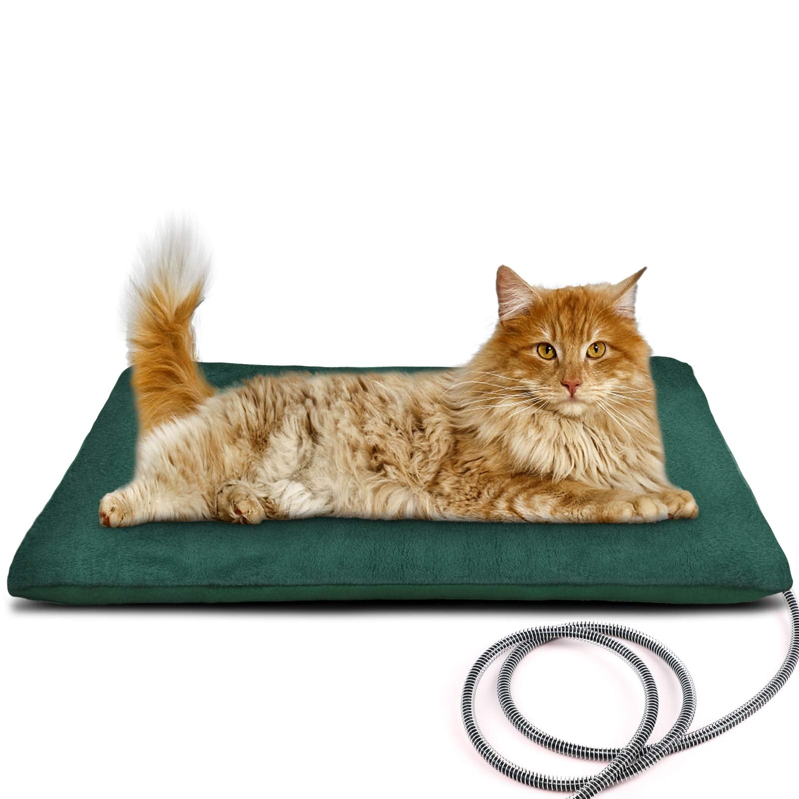 PETNF outdoor heating pad top view shows cloud-soft velvet for cozy outdoor warmth