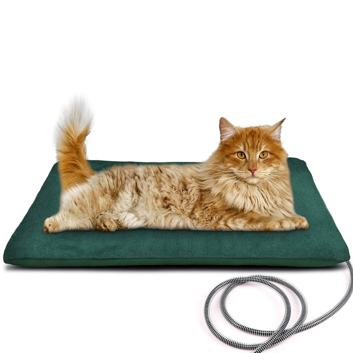 PETNF outdoor heating pad top view shows cloud-soft velvet for cozy outdoor warmth