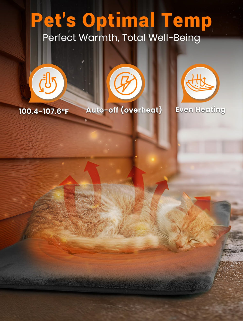 PETNF outdoor heating pad waterproof and fireproof design withstands outdoor conditions.