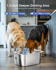PETNF SUS304 stainless steel dog fountain stays cooler and resists odors
