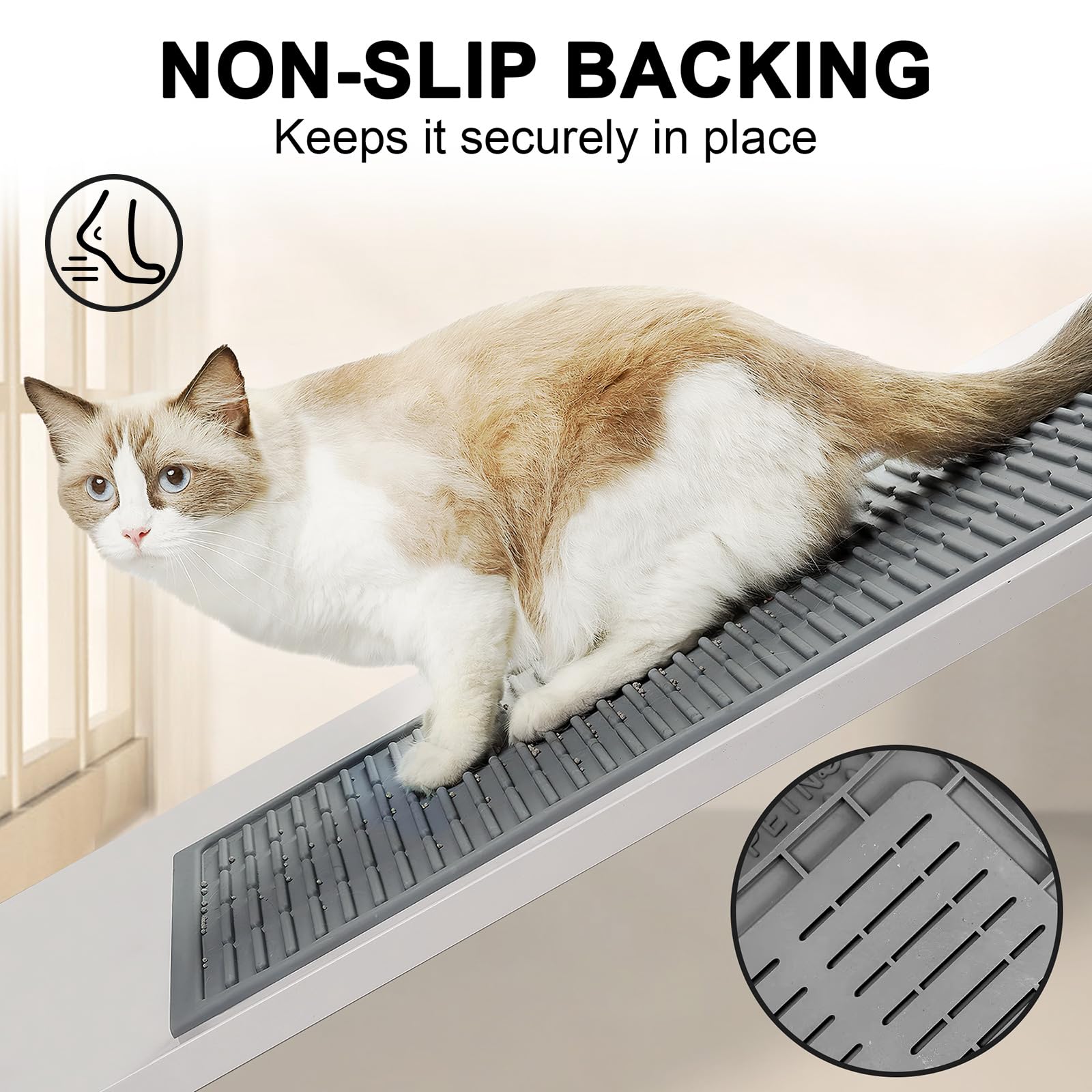 PetNova multi-cat-litter-trap design captures litter as cats exit the box