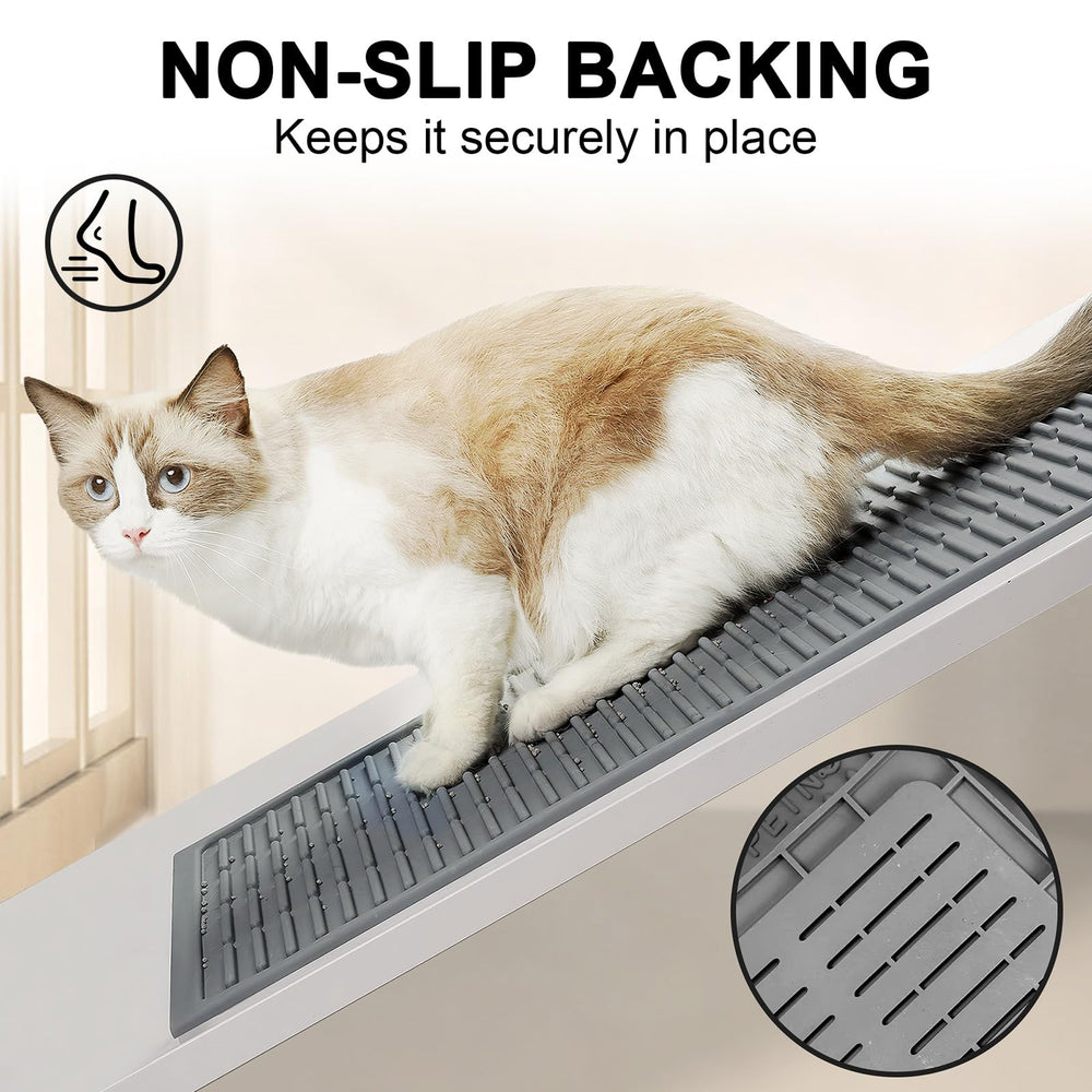PetNova multi-cat-litter-trap design captures litter as cats exit the box