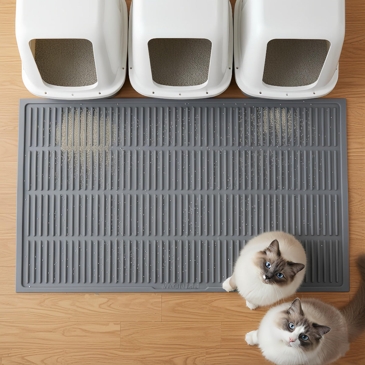 PetNova XL Litter Mat 39x29 coverage reduces litter spread in multi-cat homes