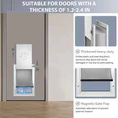 Petoasis extreme weather door blocks wind, snow and rain for indoor comfort.