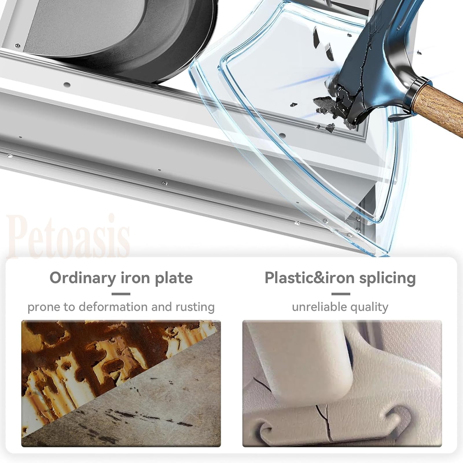 Petoasis insulation layer cross-section highlights energy-saving protection against temperature swings.
