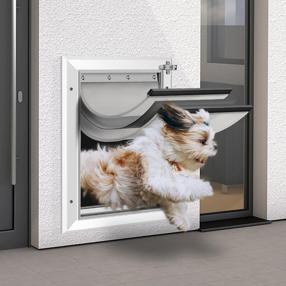 Petoasis large dog door in use for easy indoor-outdoor access