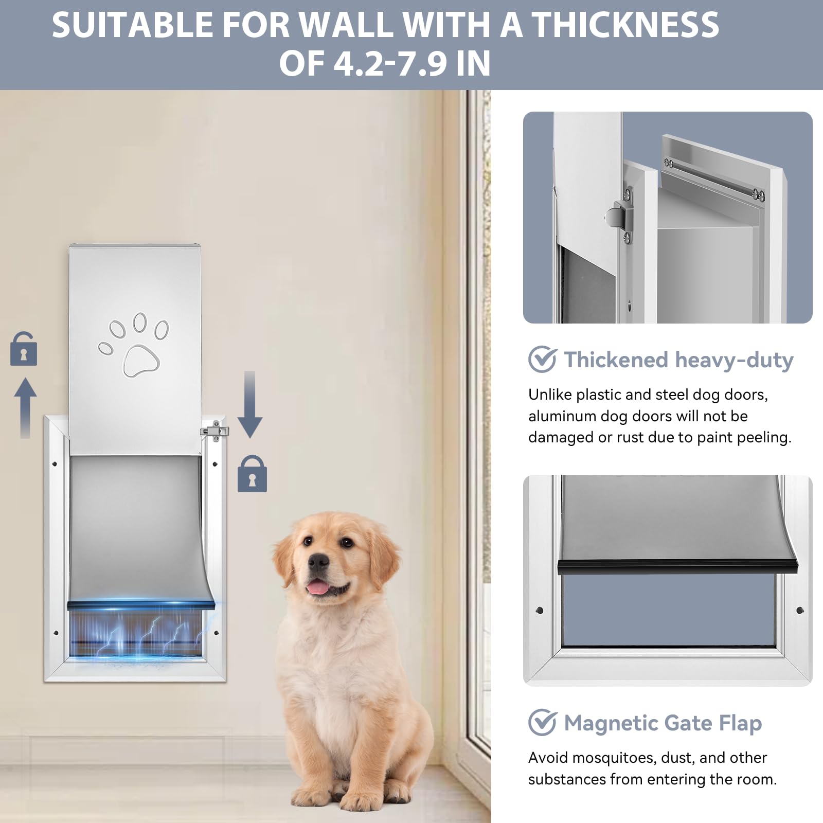 Petoasis triple-flap weatherproof assembly demonstrates wind and moisture blocking